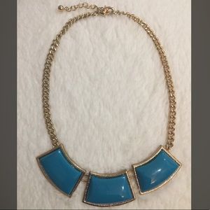 Turquoise & Gold Statement Necklace